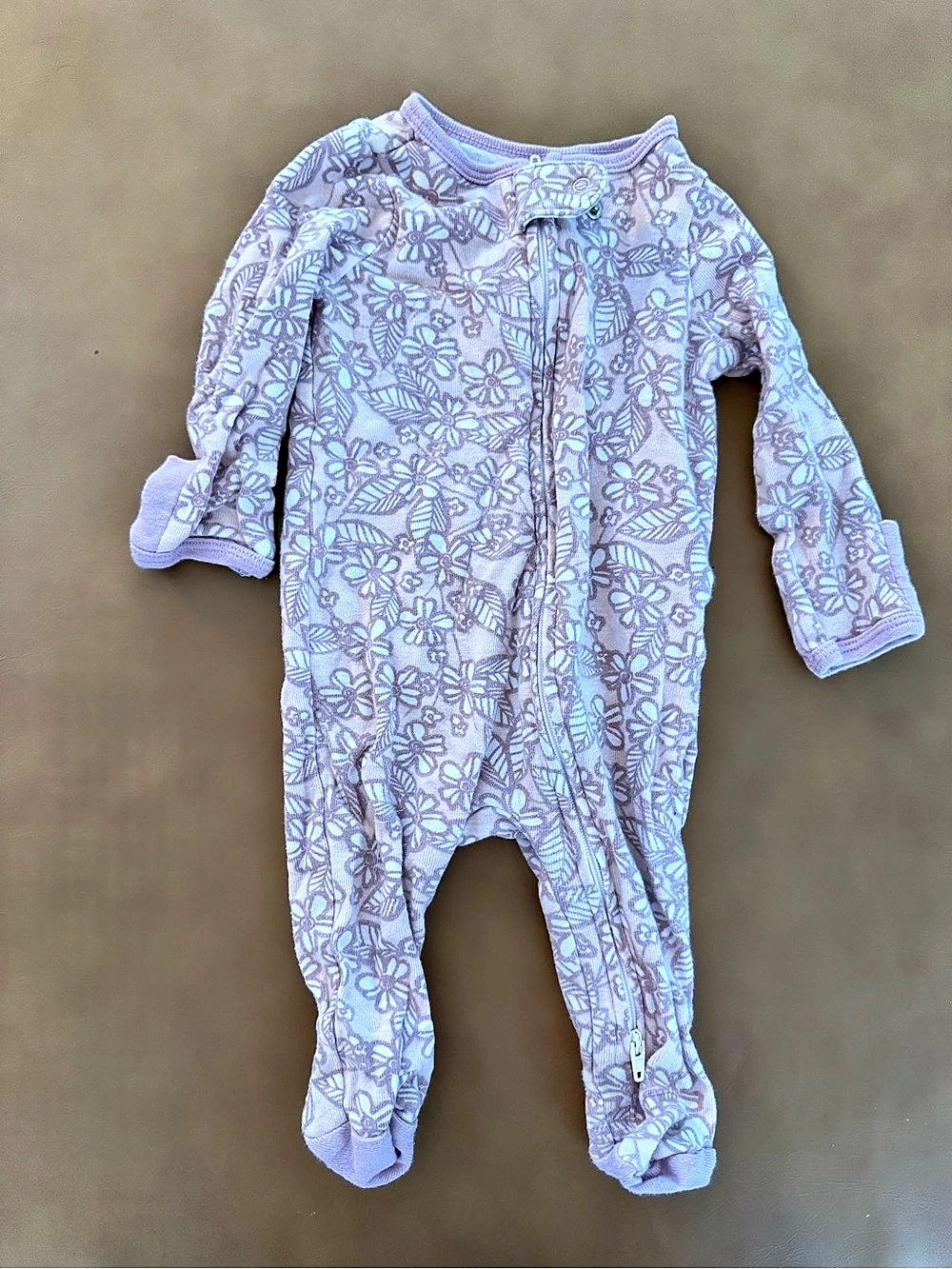 Cloud Island Zip-Up Sleep N' Play Footed Pajama Footie Purple Baby 3-6M